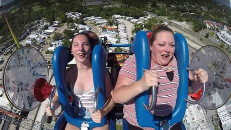 slingshot ride nip slip|Lost her top on a rollercoaster.. : r/funny